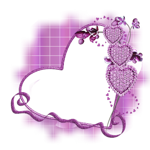 Transparent Love Pink M Heart Pink Purple for Valentines Day