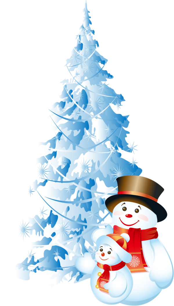Transparent Santa Claus Christmas Cartoon Snowman Fir for Christmas