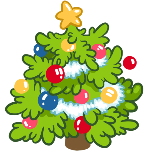 Transparent Christmas Tree Sticker Telegram Tree for Christmas