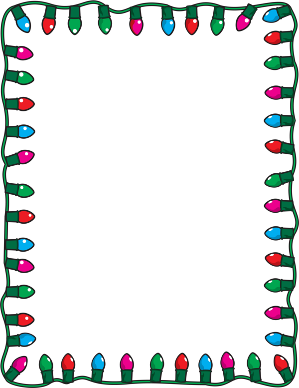 Transparent Christmas Christmas Lights Christmas Tree Picture Frame Area for Christmas