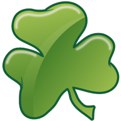 Transparent Leaf Shamrock Text Messaging Green for St Patricks Day