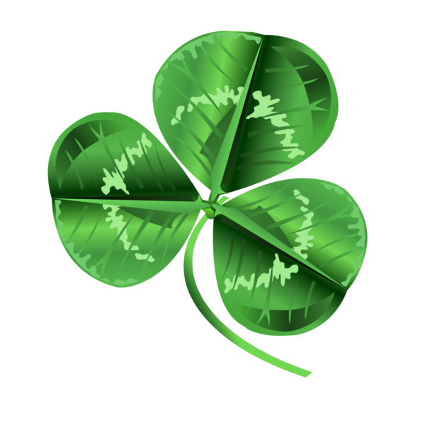 Transparent Shamrock Clover Fourleaf Clover Green Leaf for St Patricks Day