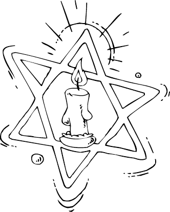 Transparent Coloring Book Star Of David Jewish People Line Art Symmetry for Hanukkah