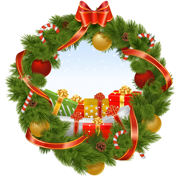 Transparent Wreath Christmas Garland Christmas Ornament for Christmas