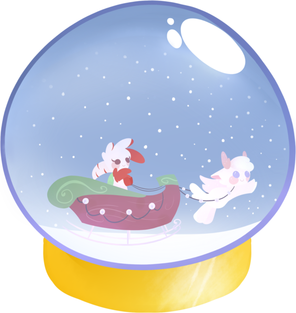Transparent Christmas Ornament Cartoon Character Sky for Christmas