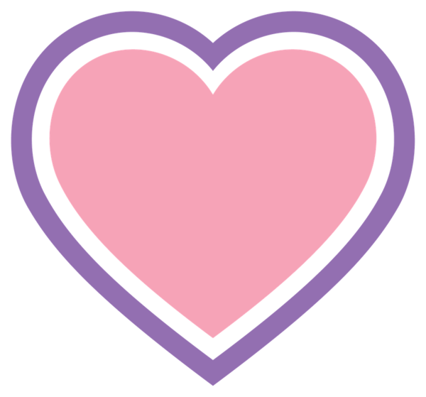Transparent Drawing Heart Julepynt Pink for Valentines Day