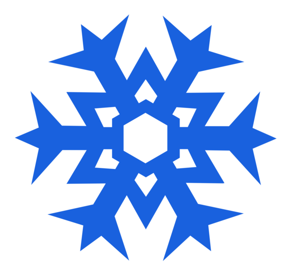 Transparent Craft Motorino Snowflake Blue Symmetry for Christmas