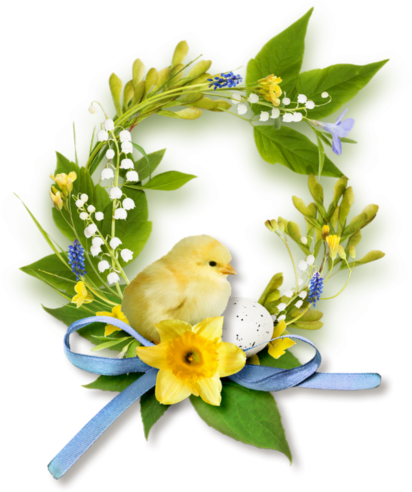 Transparent Floral Design Easter Flower for Easter