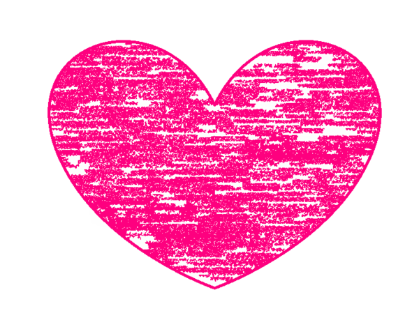 Transparent Heart Magenta Color Pink for Valentines Day