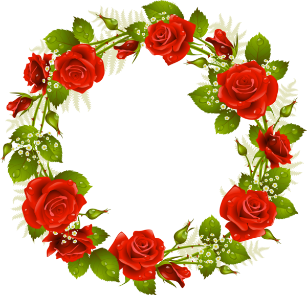Transparent Rose Picture Frames Red Petal Decor for Valentines Day
