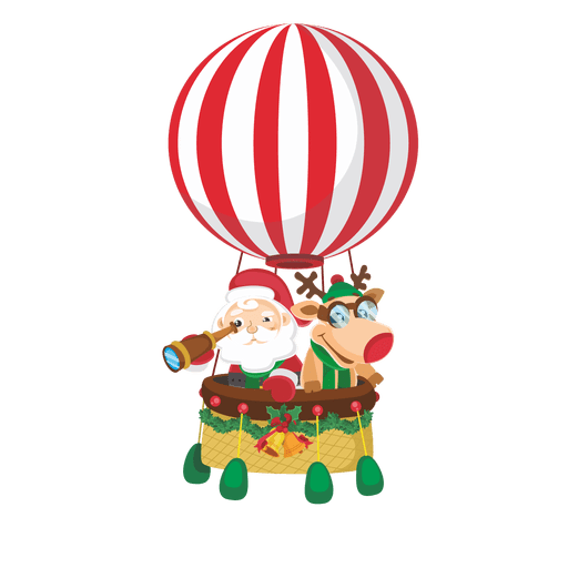 Transparent Santa Claus Christmas Ornament Hot Air Balloon for Christmas
