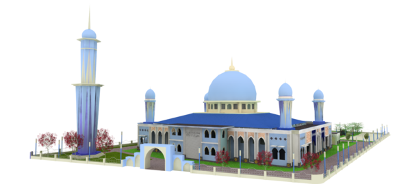Transparent Mosque Islam Salah Landmark Building for Ramadan