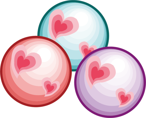 Transparent Circle Animation Pink Heart for Valentines Day