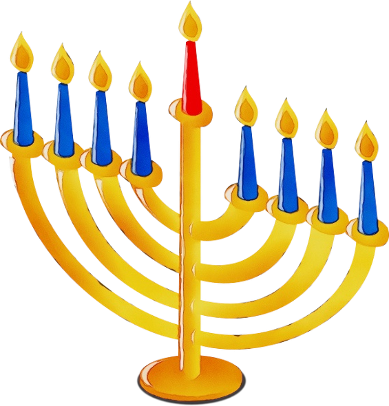 Transparent Menorah Hanukkah Line Candle Holder for Hanukkah