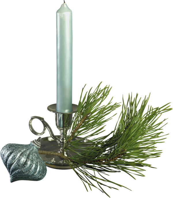 Transparent Christmas Ornament Christmas Candle Fir Pine Family for Christmas