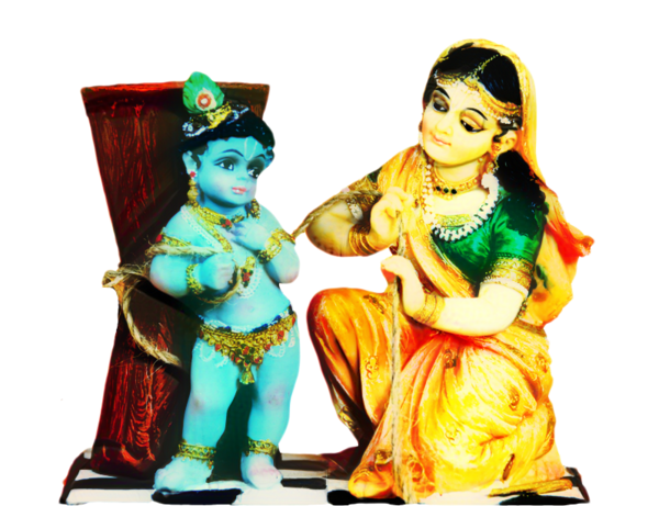 Transparent Krishna Krishna Janmashtami Vrindavan Figurine Statue for Janmashtami