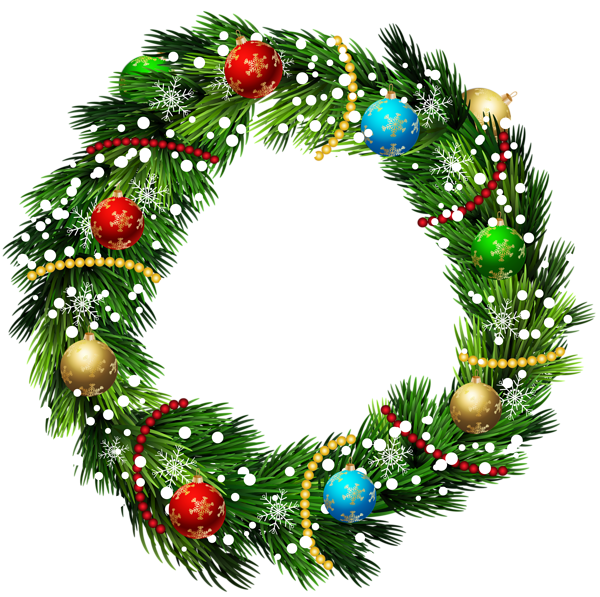 Transparent Christmas Ornament Wreath Christmas Evergreen Pine Family for Christmas
