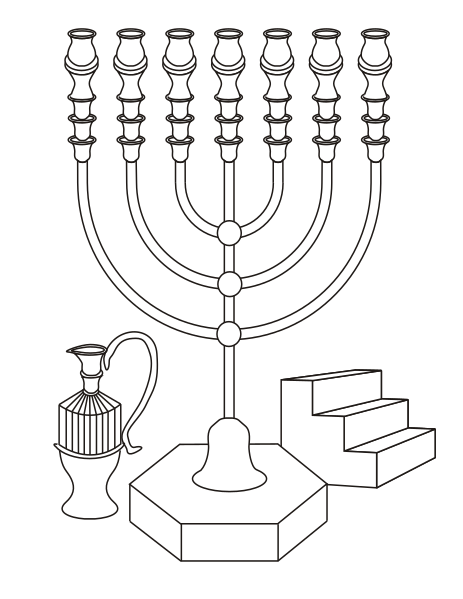 Transparent Judaism Menorah Religion Candle Holder for Hanukkah