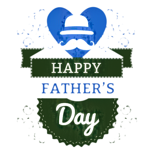 Transparent Fathers Day Logo Drawing Text for Fathers Day