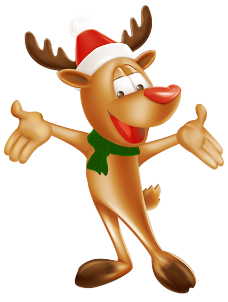 Transparent Rudolph Reindeer Deer Christmas Ornament Thumb for Christmas