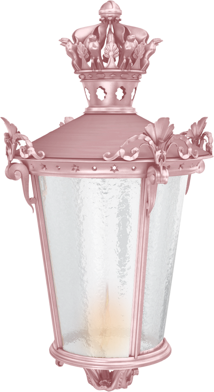 Transparent Lantern Fanous Flashlight Pink Lighting for Ramadan