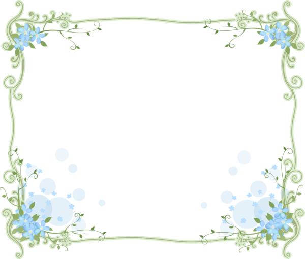 Transparent Floral Design Blue Picture Frames Picture Frame Meadow for Valentines Day