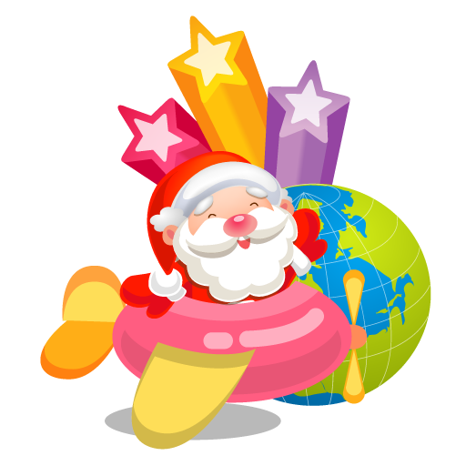 Transparent Santa Claus Airplane Candy Cane Christmas Ornament Clown for Christmas