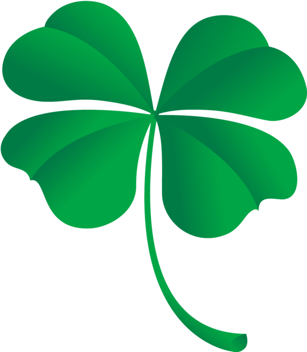 Transparent Fourleaf Clover Luck Clover Green Leaf for St Patricks Day