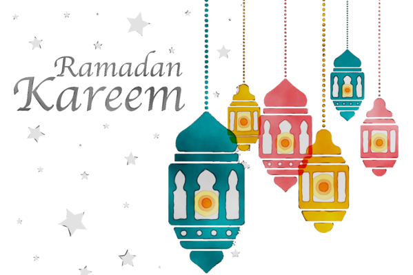 Transparent Ramadan Eid Alfitr Eid Aladha Turquoise Line for Ramadan