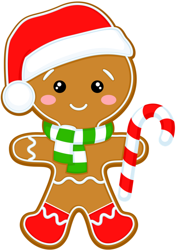 Transparent Christmas Ornament Gingerbread Man Santa Claus Christmas Food for Christmas