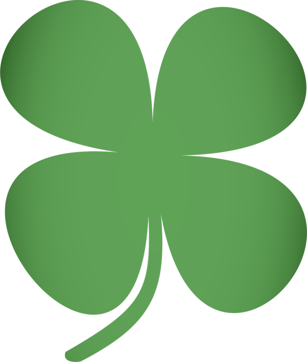 Transparent Shamrock Clover Four Leaf Clover Grass Leaf for St Patricks Day