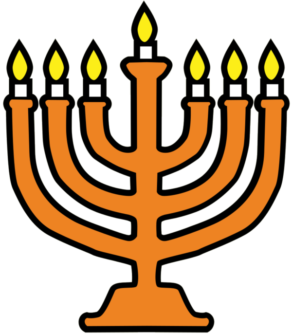 Transparent Line Candle Candlestick Menorah Candle Holder for Hanukkah