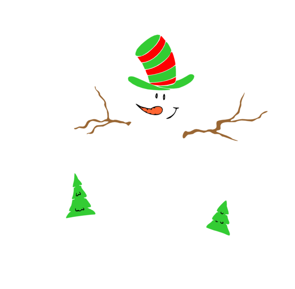 Transparent Hat Snowman Scarf Fir for Christmas