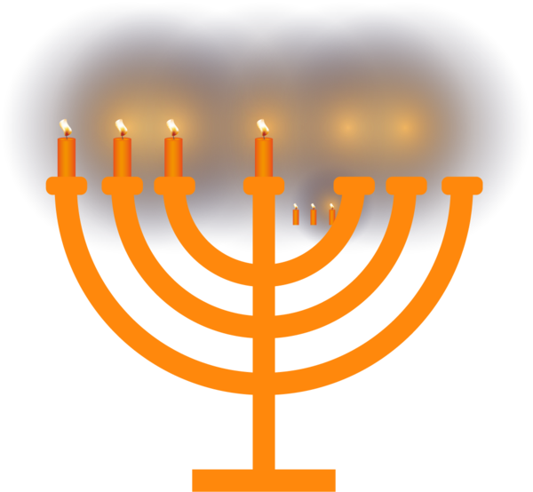 Transparent Menorah Hanukkah Candle for Hanukkah