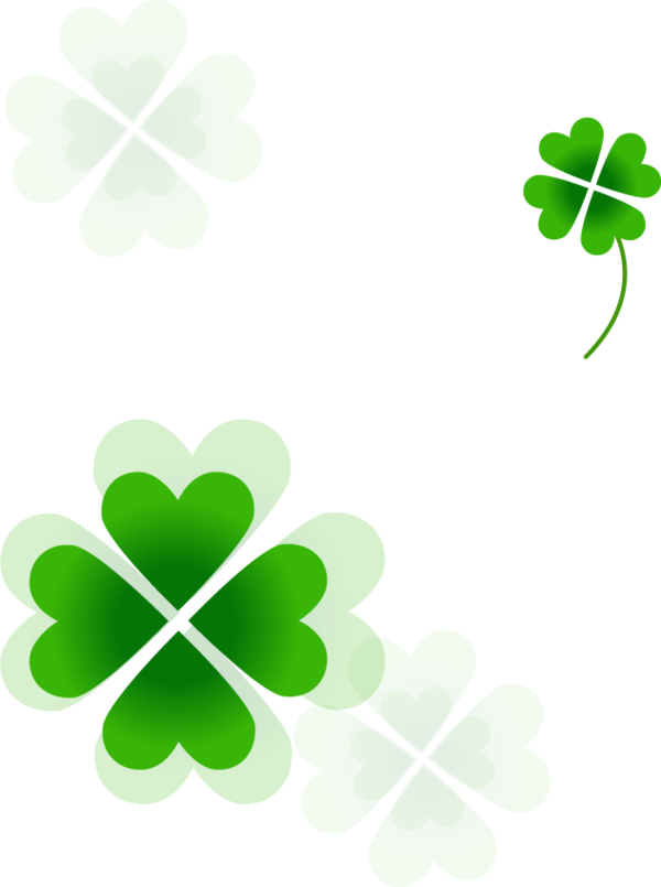 Transparent Fourleaf Clover Tfboys Cdr Plant Leaf for St Patricks Day