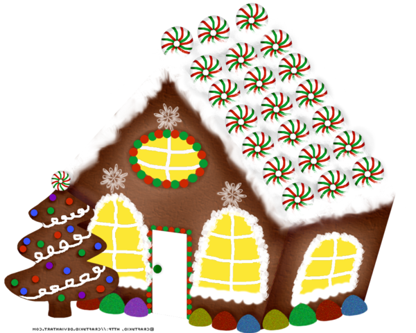 Transparent Gingerbread House Lebkuchen Christmas Tree Christmas Decoration for Christmas