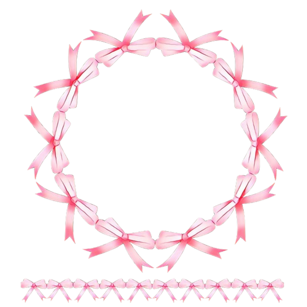 Transparent Pink Line Heart for Valentines Day
