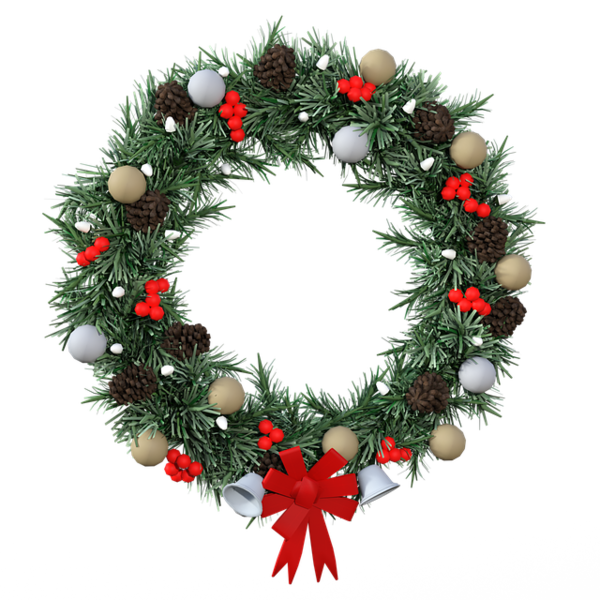 Transparent Wreath Advent Wreath Christmas Christmas Decoration Christmas Ornament for Christmas
