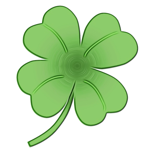 Transparent Petal Shamrock Green Leaf for St Patricks Day