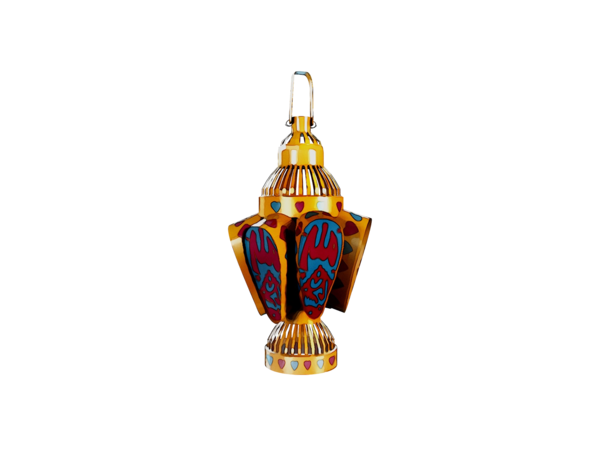 Transparent Lantern Ramadan Fanous Turquoise for Ramadan