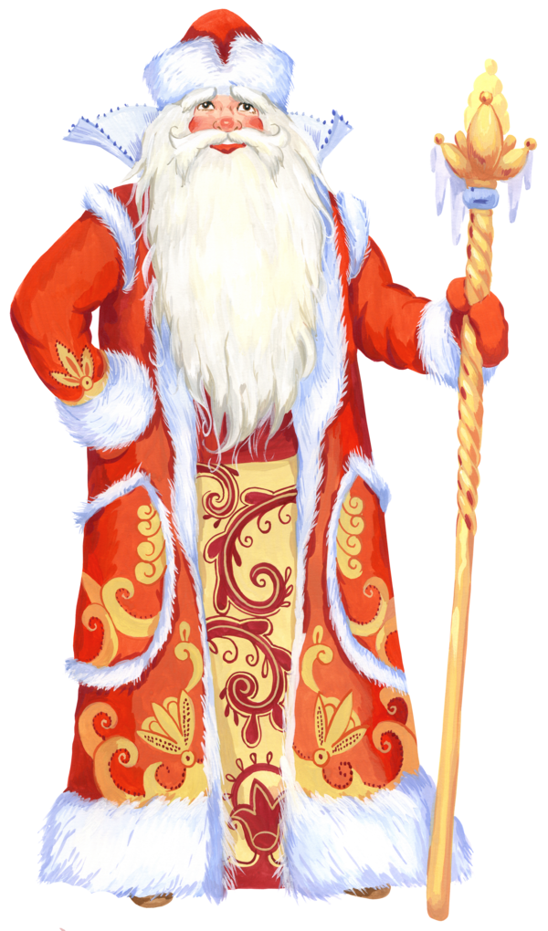 Transparent Ded Moroz Santa Claus Christmas Christmas Ornament Costume Design for Christmas
