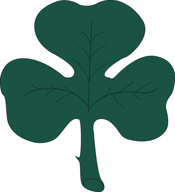 Transparent Shamrock Fourleaf Clover Symbol Plant Leaf for St Patricks Day