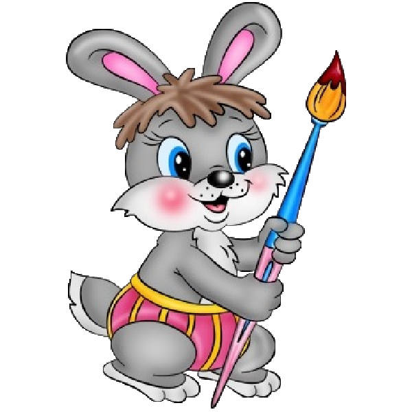 Transparent Animalmade Art Painting Cartoon Rabbit for Easter