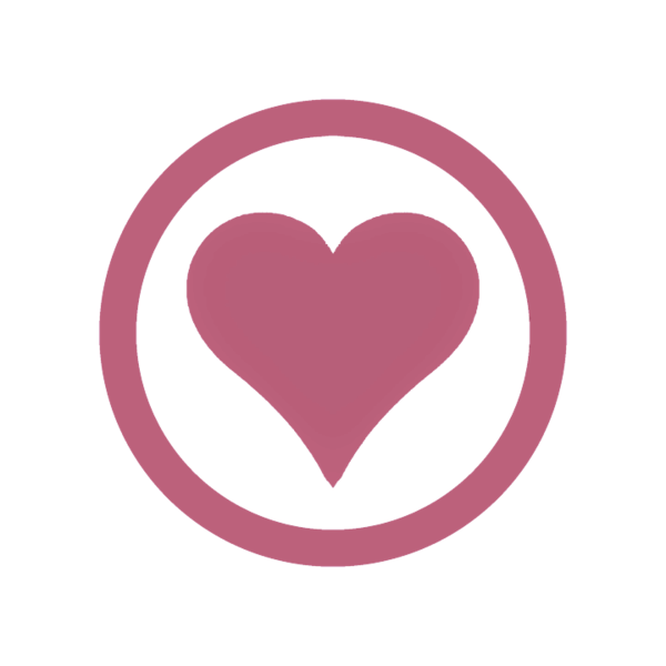 Transparent Heart Pink Logo for Valentines Day