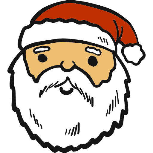 Transparent Santa Claus Christmas Christmas Decoration Head Facial Expression for Christmas