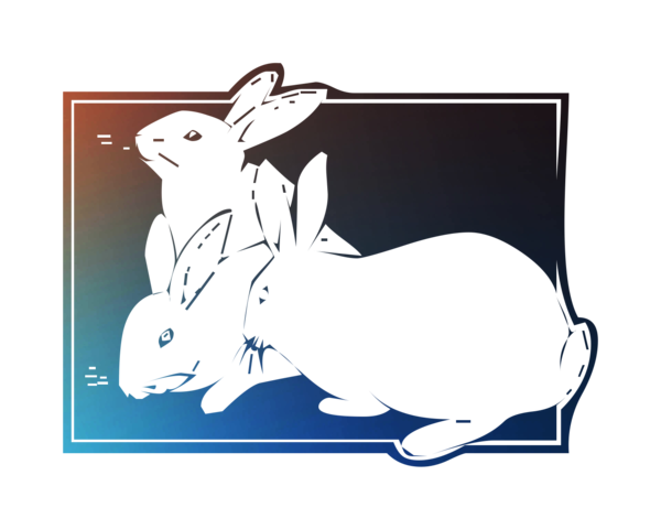 Transparent Rabbit Hare Easter Bunny for Easter