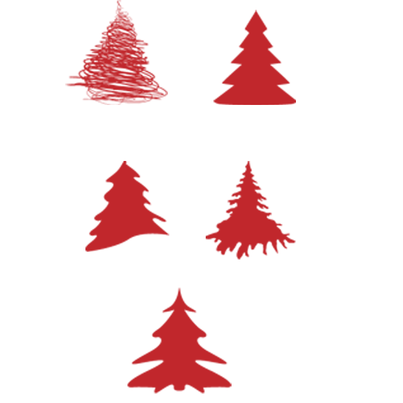Transparent Christmas Tree Christmas Papercutting Fir Pine Family for Christmas