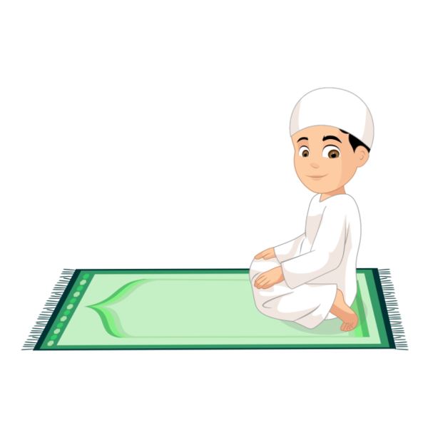 Transparent Salah Islam Prayer Cartoon for Ramadan