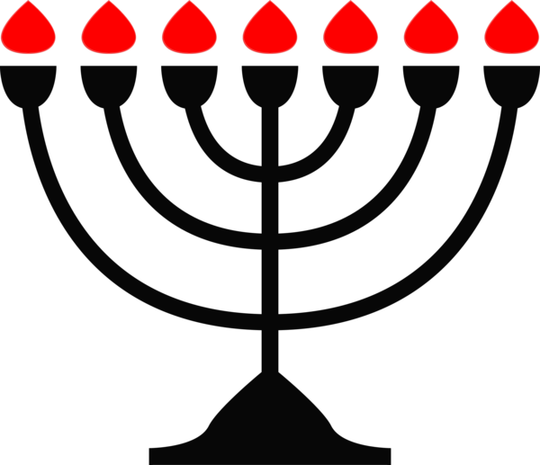 Transparent Messianic Judaism Torah Judaism Menorah Candle Holder for Hanukkah