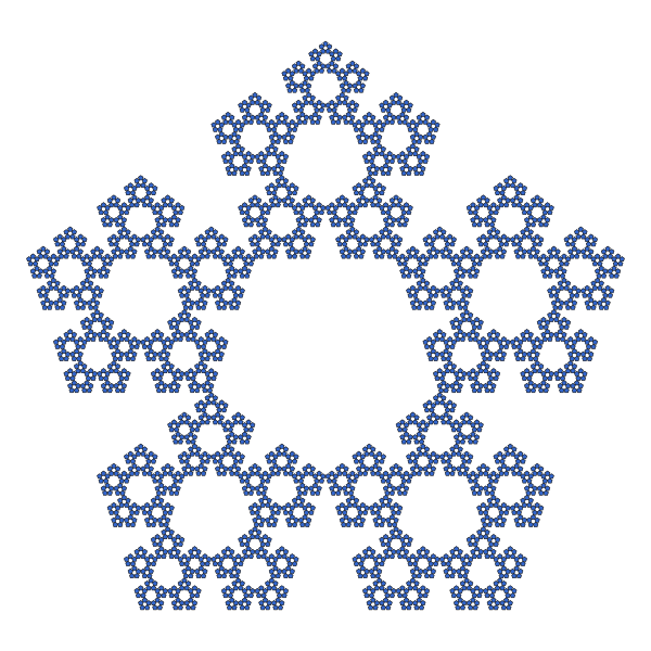 Transparent Sierpinski Triangle Fractal Triangle Blue Symmetry for Christmas